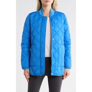 Theory Women’s Lightweight Quilted Down Bomber Jacket Size S NWT Royal Blue